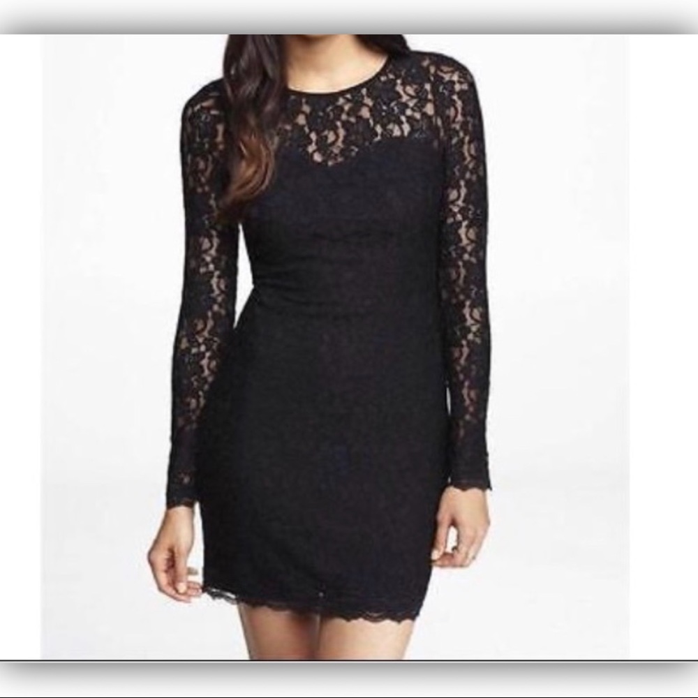 SOLD! Express Black Cut Out Sheath Dress